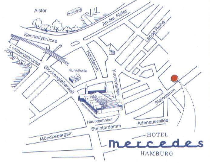 Hotel Mercedes/Centrum Hamburg Luaran gambar
